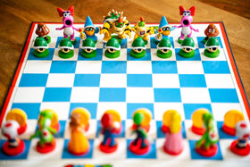 USAopoly Super Mario chess set hand-painted pieces with vibrant colors