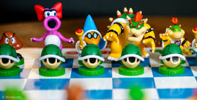 USAopoly Super Mario chess set Luigi piece in action pose for strategic play