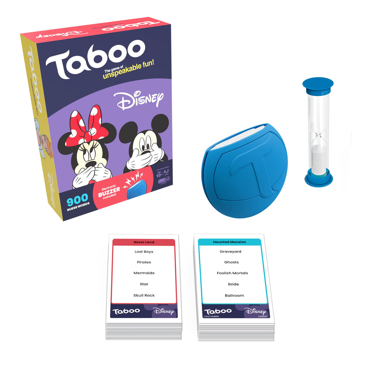 USAOPOLY Taboo Disney Edition box back with gameplay details and official license
