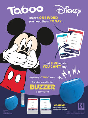 USAOPOLY Taboo Disney Edition illustrated cards ready for quick, playful clues