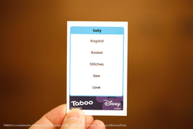 USAOPOLY Taboo Disney Edition player piles and components for smooth turn-taking