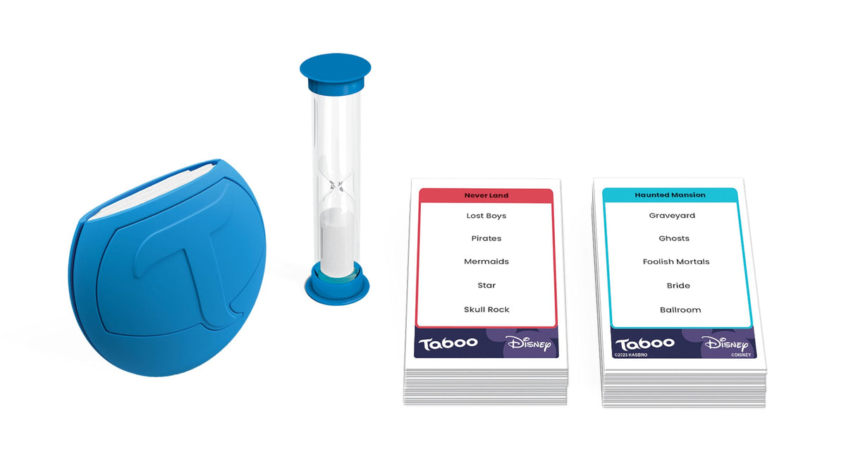 USAOPOLY Taboo Disney Edition timer highlighting pace to keep rounds exciting