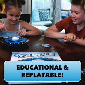 USAOPOLY TAPPLE card stack showing 144 categories for variety.