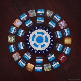 USAOPOLY TAPPLE Disney Edition players in fast-paced trivia moment.