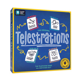 USAOPOLY Telestrations 8-Player Edition box front for a lively game night