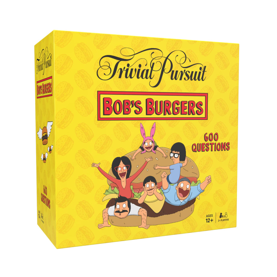 USAOPOLY Trivial Pursuit Bob's Burgers box front, official licensed collectible for fans and game nights.