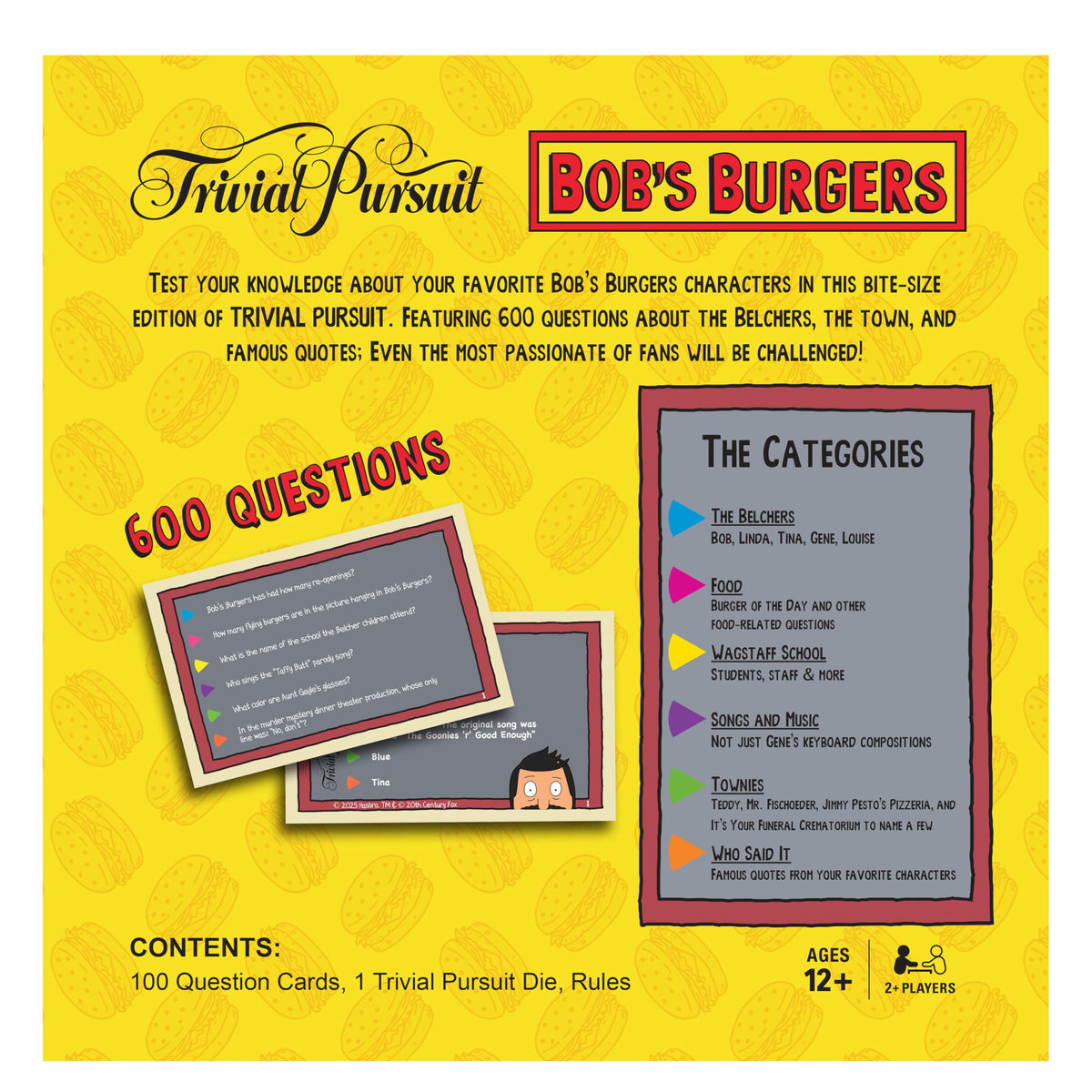 USAOPOLY Trivial Pursuit Bob's Burgers license seal enhances collectible value.