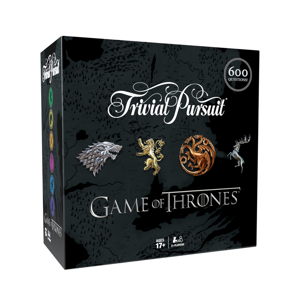 USAOPOLY Trivial Pursuit Game of Thrones quick-play card pack for engaging Westeros trivia
