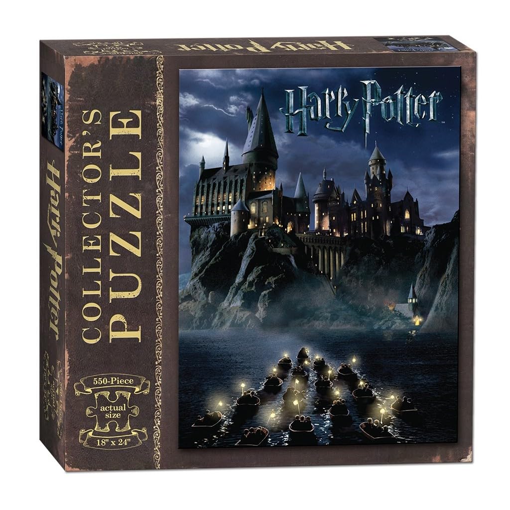 USAOPOLY World of Harry Potter puzzle: Hogwarts at night, ideal for family puzzle nights