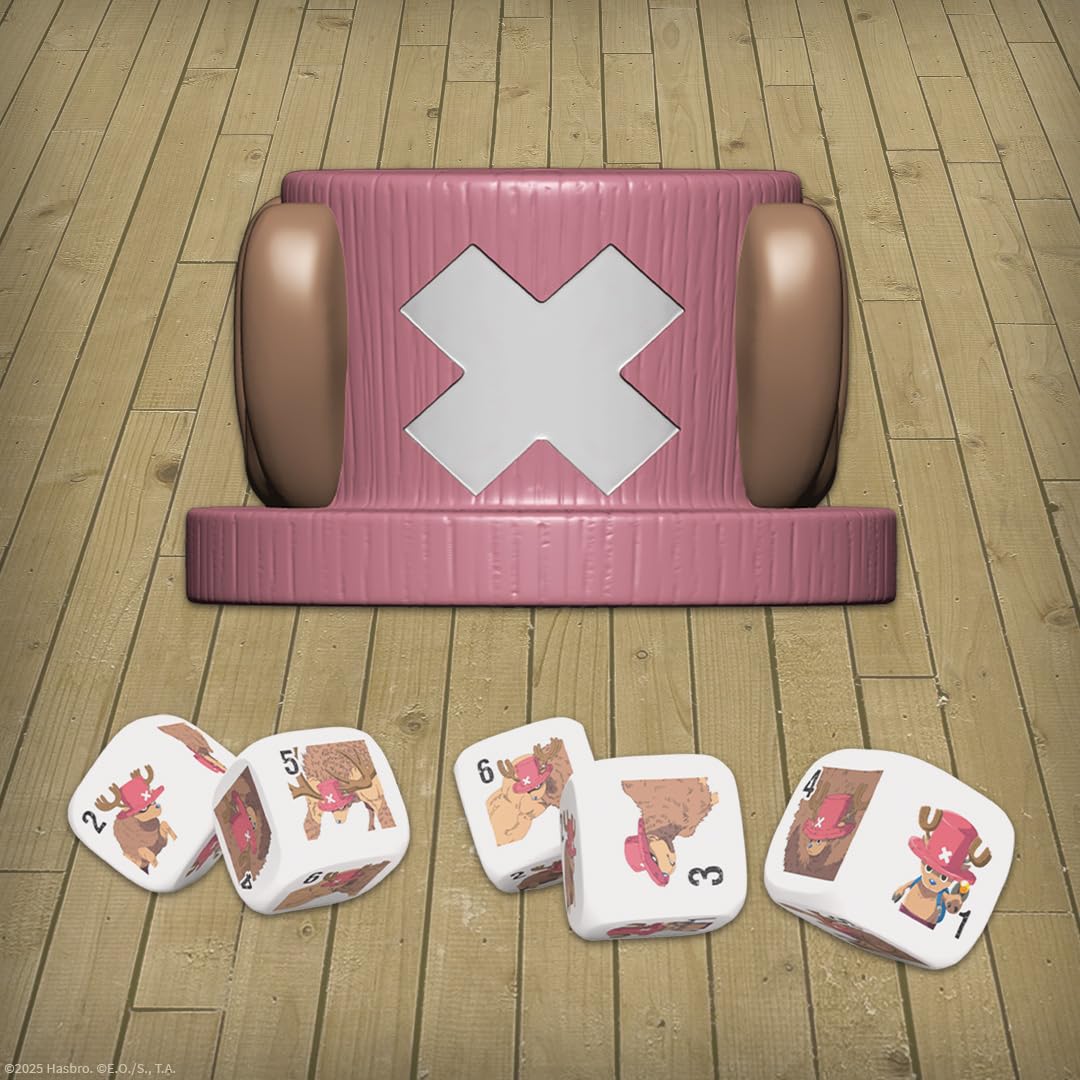 USAOPOLY Yahtzee One Piece Chopper transformation dice set for epic game night.