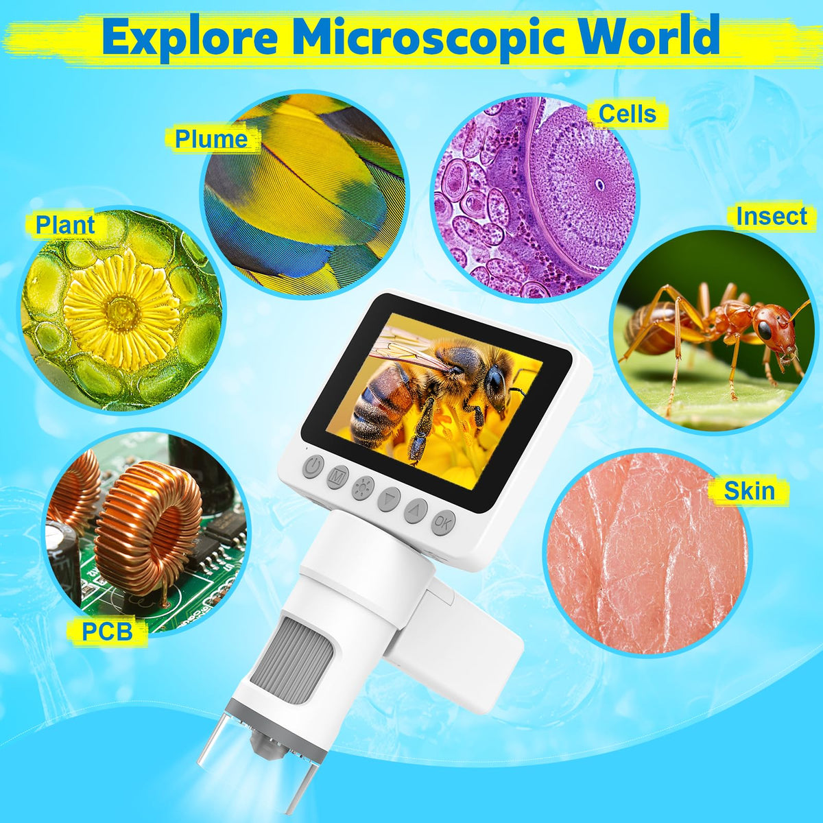 USCAMEL kids learning microscope offers safe, engaging 1000x viewing