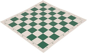 US Chess Federation Regulation vinyl board shows clear 2.25-inch squares.