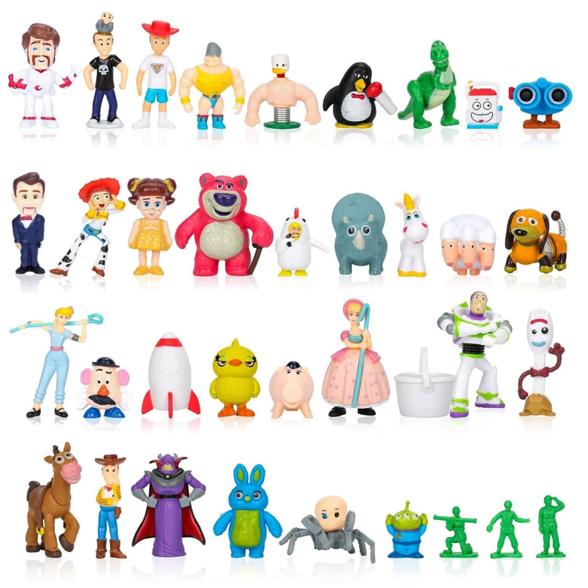 USHJNV action figures mini set featuring Woody, Buzz and Jessie for display and imaginative play.