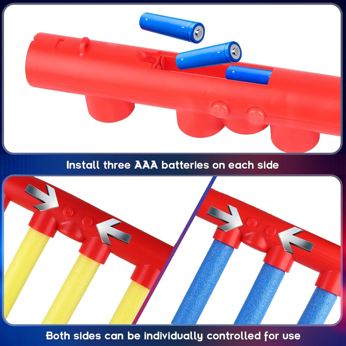 Usmfuie Reflex Sticks dual-play mode enables solo drills and friendly battles.