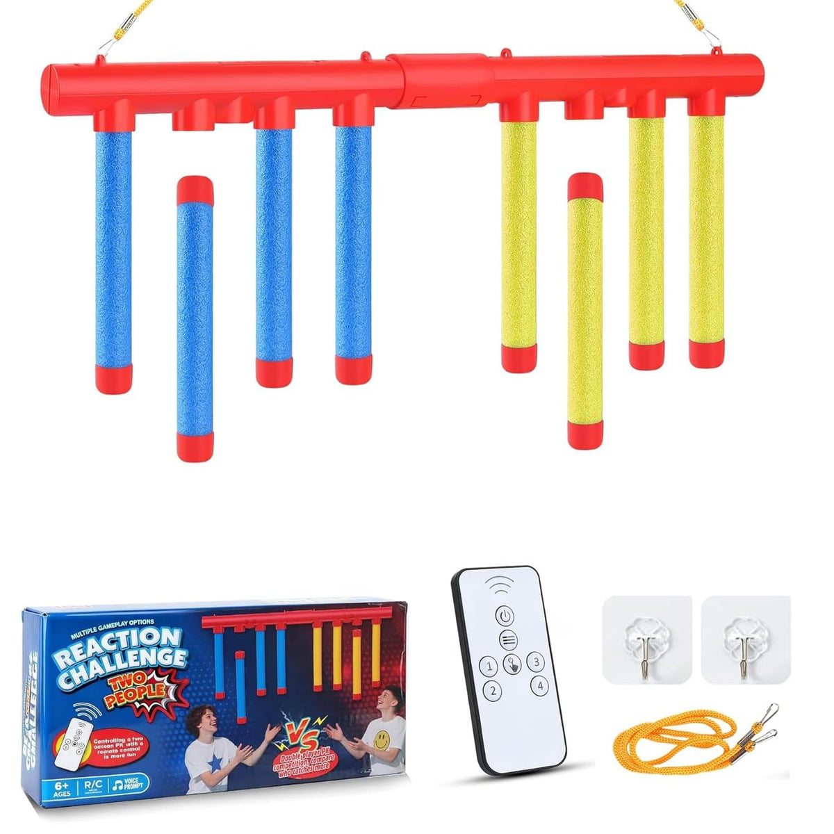 Usmfuie Reflex Sticks game-area setup promotes fast reflex training for all ages.