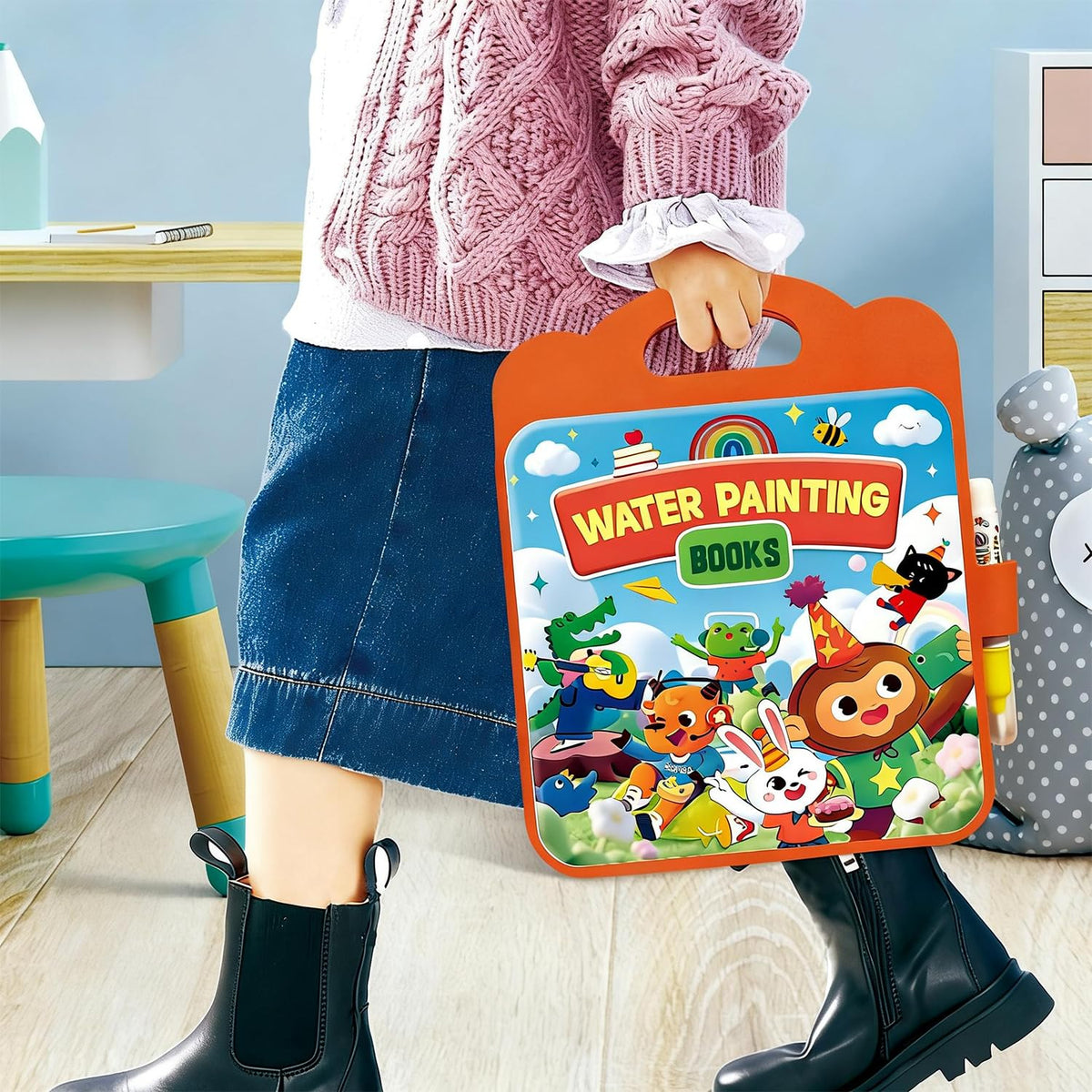 Usmfuie water coloring book six scenes per book for extended play