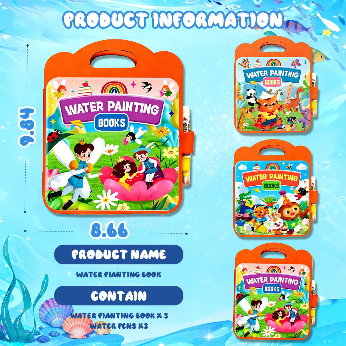 Usmfuie water coloring book travel friendly for car trips