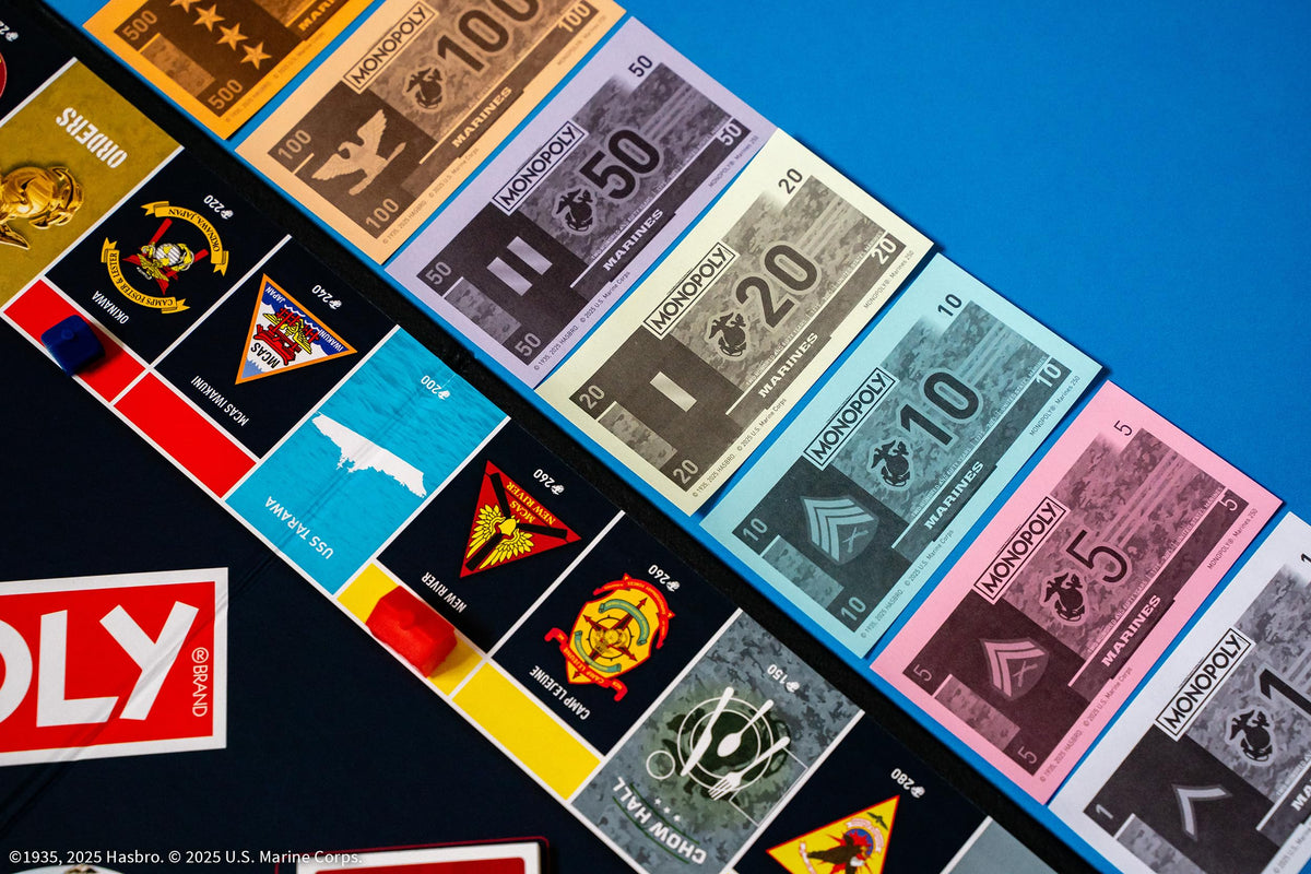 USAOPOLY Marines bulldog token symbolizing iconic Marine spirit in gameplay.