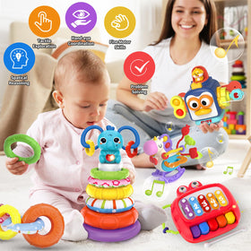usrela 4-in-1 stacking sorter aids pattern and color recognition