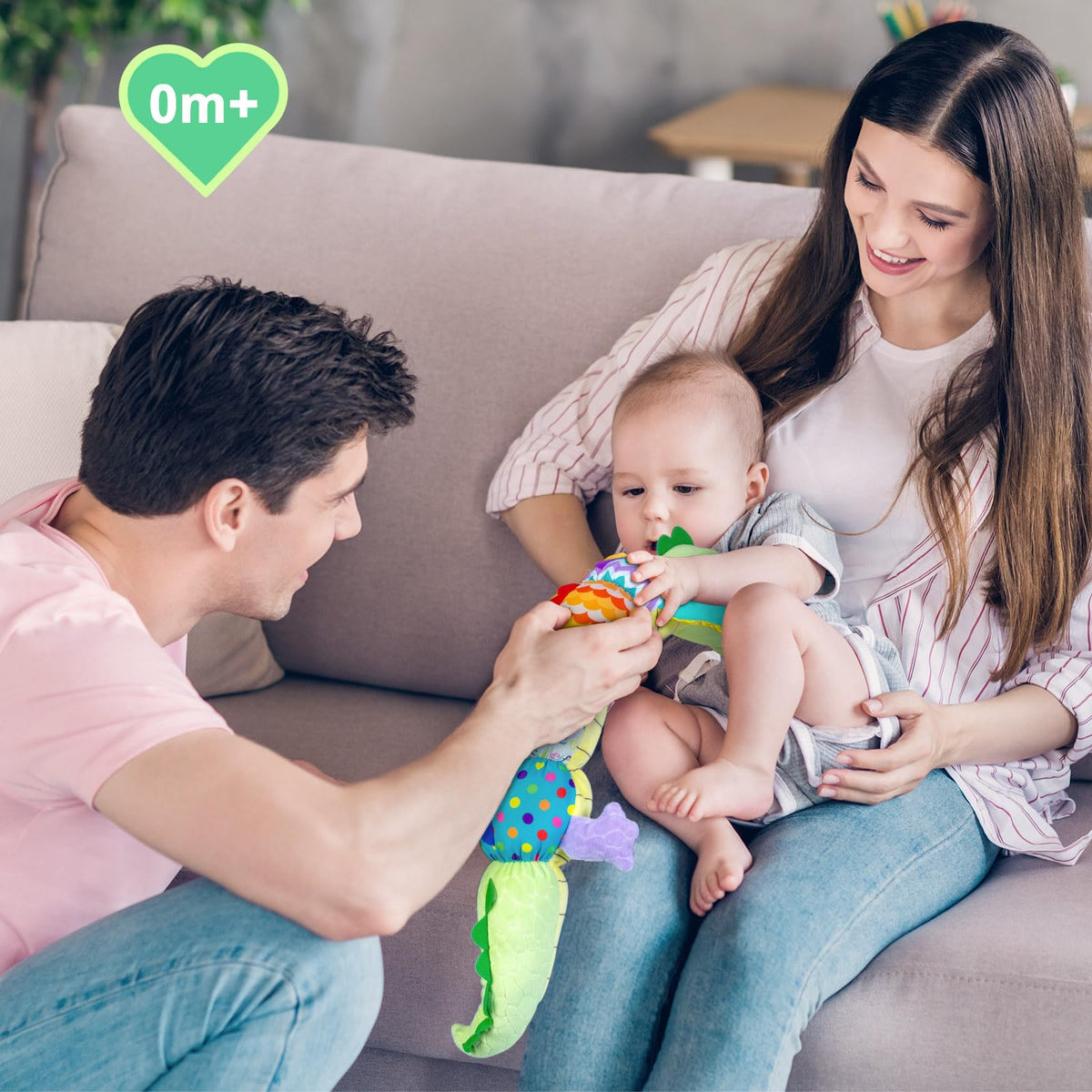 Ussybaby crocodile caterpillar toy in-hand demonstration of safe materials