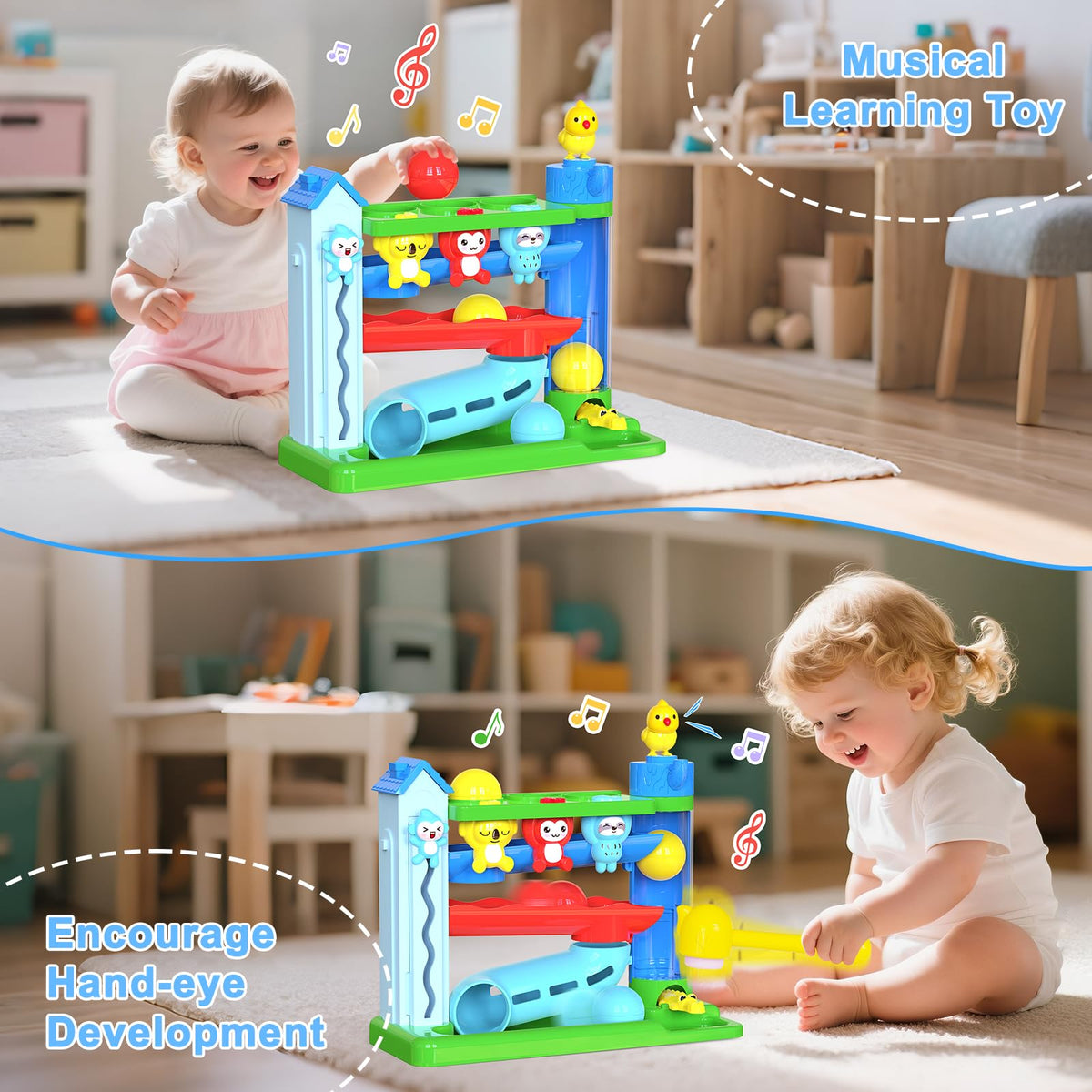 Ussybaby Hammer Toy Lights-Music showcases engaging visual and audio feedback.