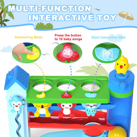 Ussybaby Hammer Toy Sloth invites cause-and-effect learning with lights.