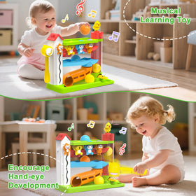 Ussybaby interactive pounding toy with large balls fosters hand-eye coordination