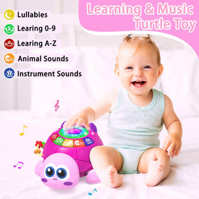 Ussybaby turtle toy phone promotes pretend communication and social play