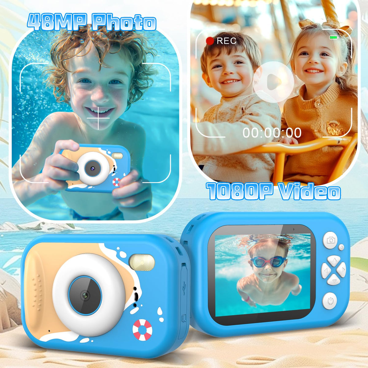 Usteetic Kids Camera 48MP imaging delivers sharp, vibrant images