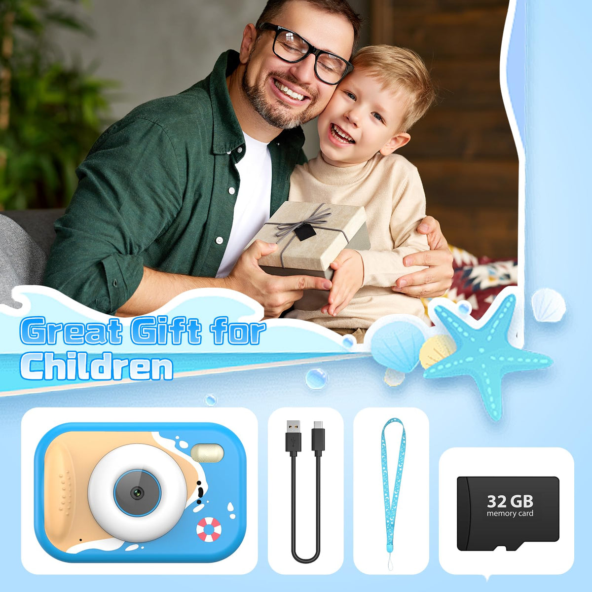 Usteetic Kids Camera multifunctional features inspire indoor and outdoor creativity