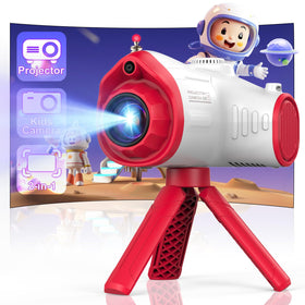 Usteetic Kids Camera with Projector front view showing kid friendly design for playtime