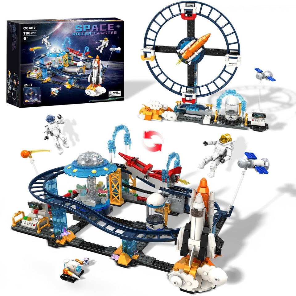 Utbttor 2-in-1 space roller coaster bundle fuels imaginative building play.