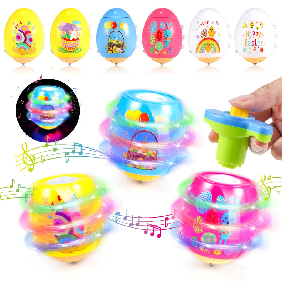 Utbttor Easter Egg Spinner 6-pack shown for fun, kid-friendly play.