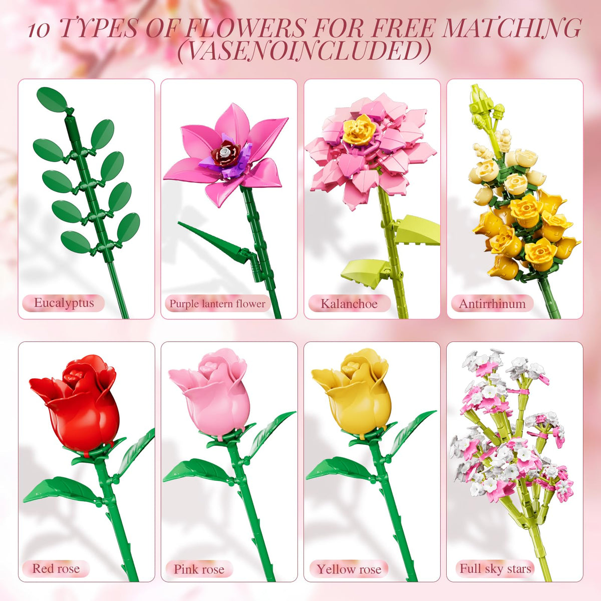 Utbttor Flowers Bouquet Building Set assembly manual for easy building