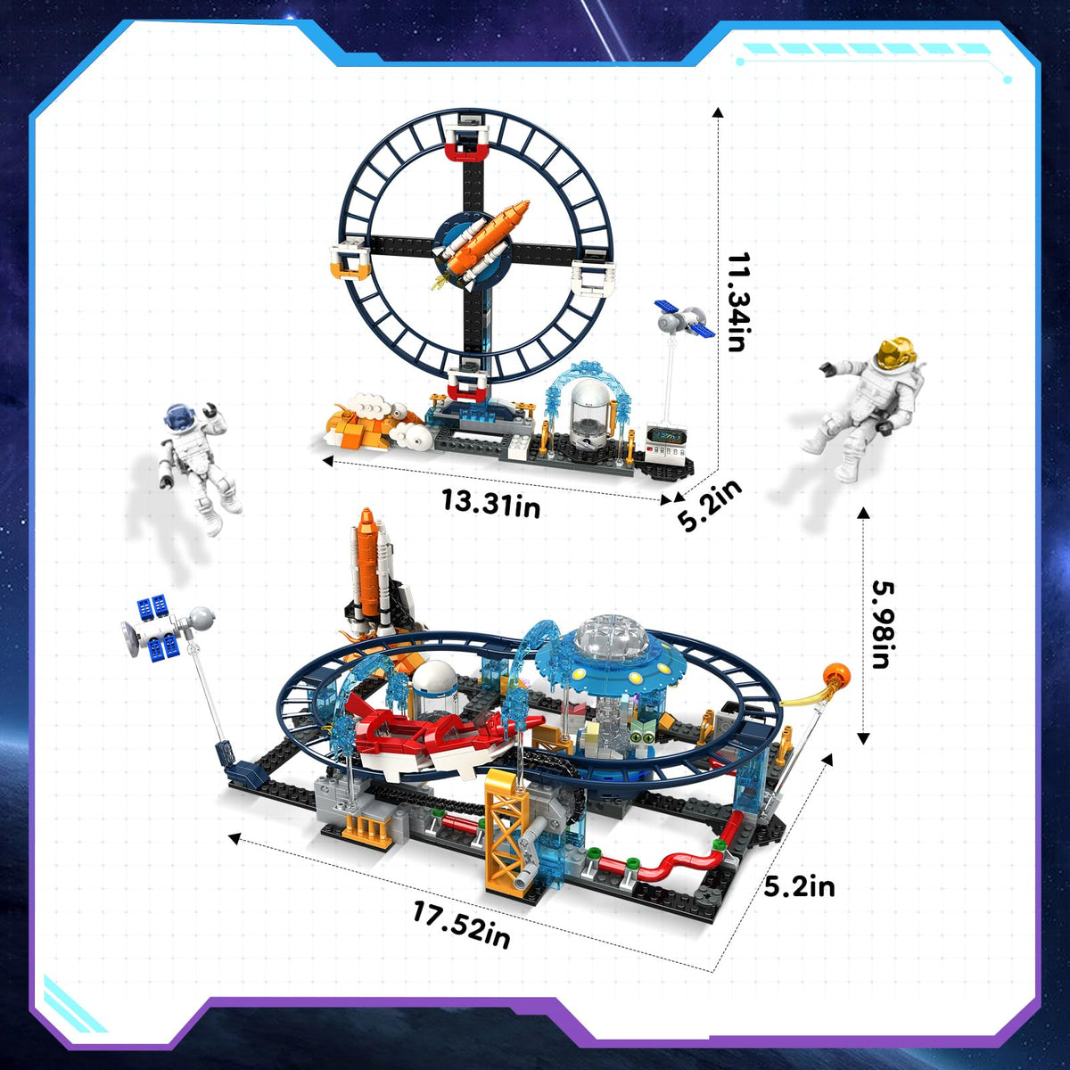 Utbttor rocket launch pad parts promote engineering play and problem solving.