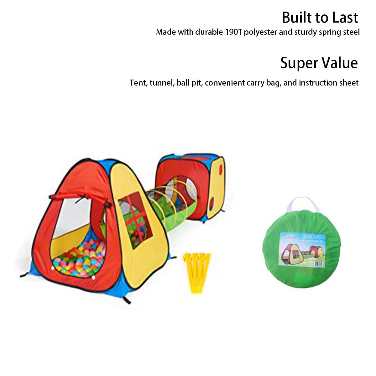 UTEX ball pit area in vibrant colors; balls not included.