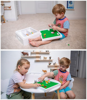 Portable UTEX storage with convenient handle for home or on-the-go use