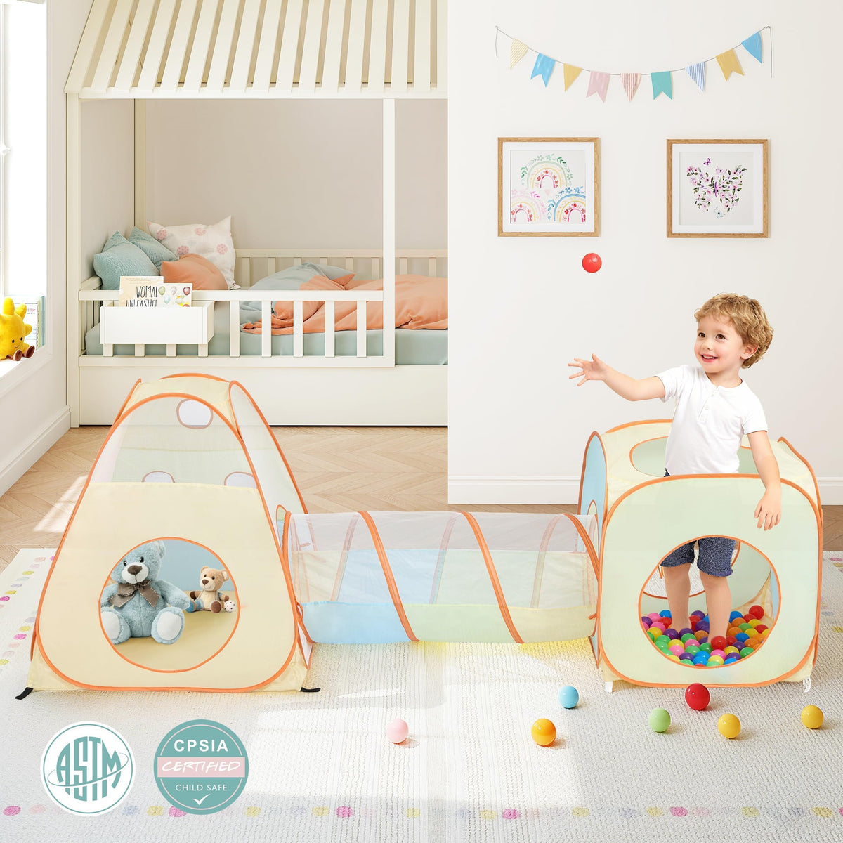 UTEX sturdy tunnel construction with reinforced wiring demonstrates durability for active play.