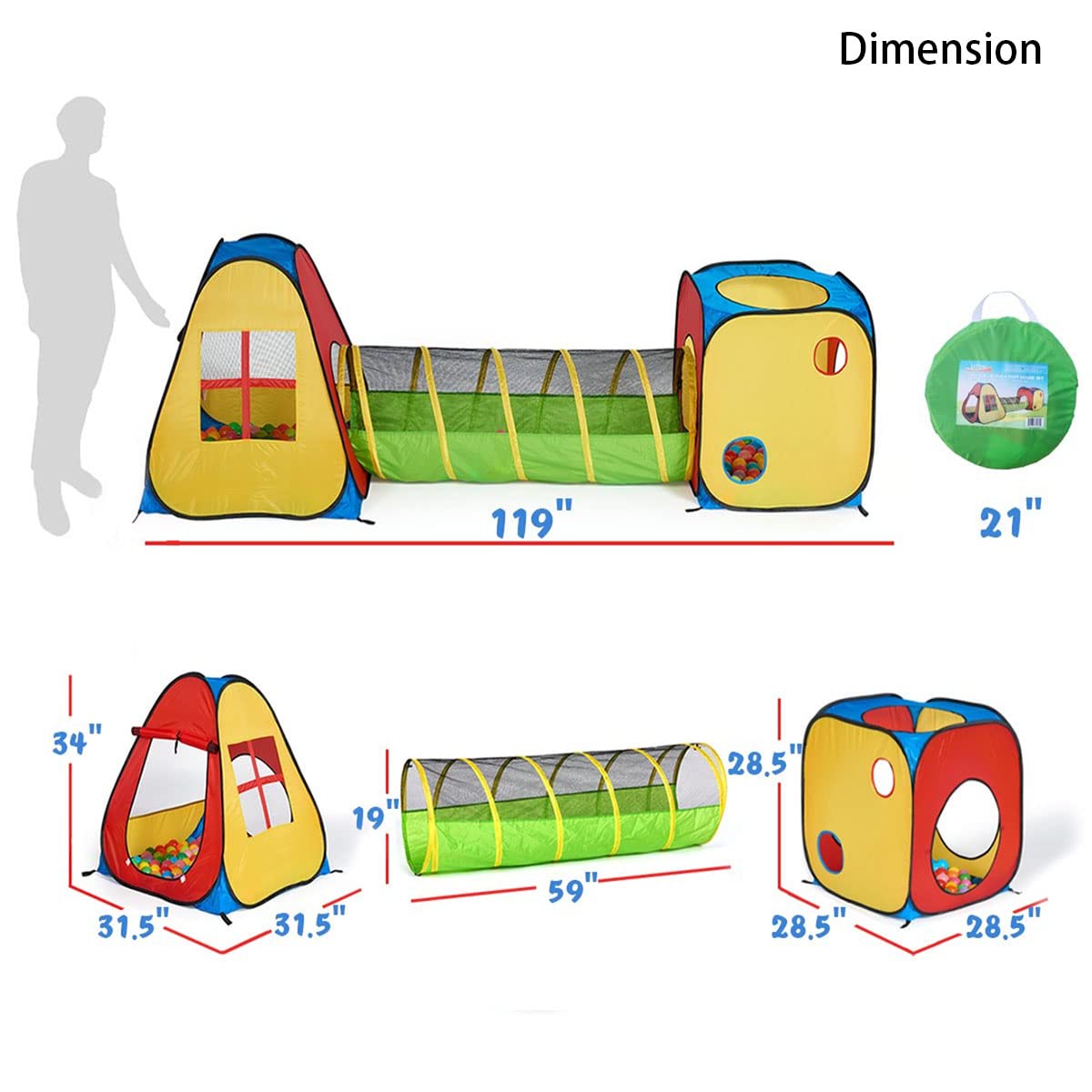 UTEX tent mesh windows provide ventilation and peek-a-boo fun.