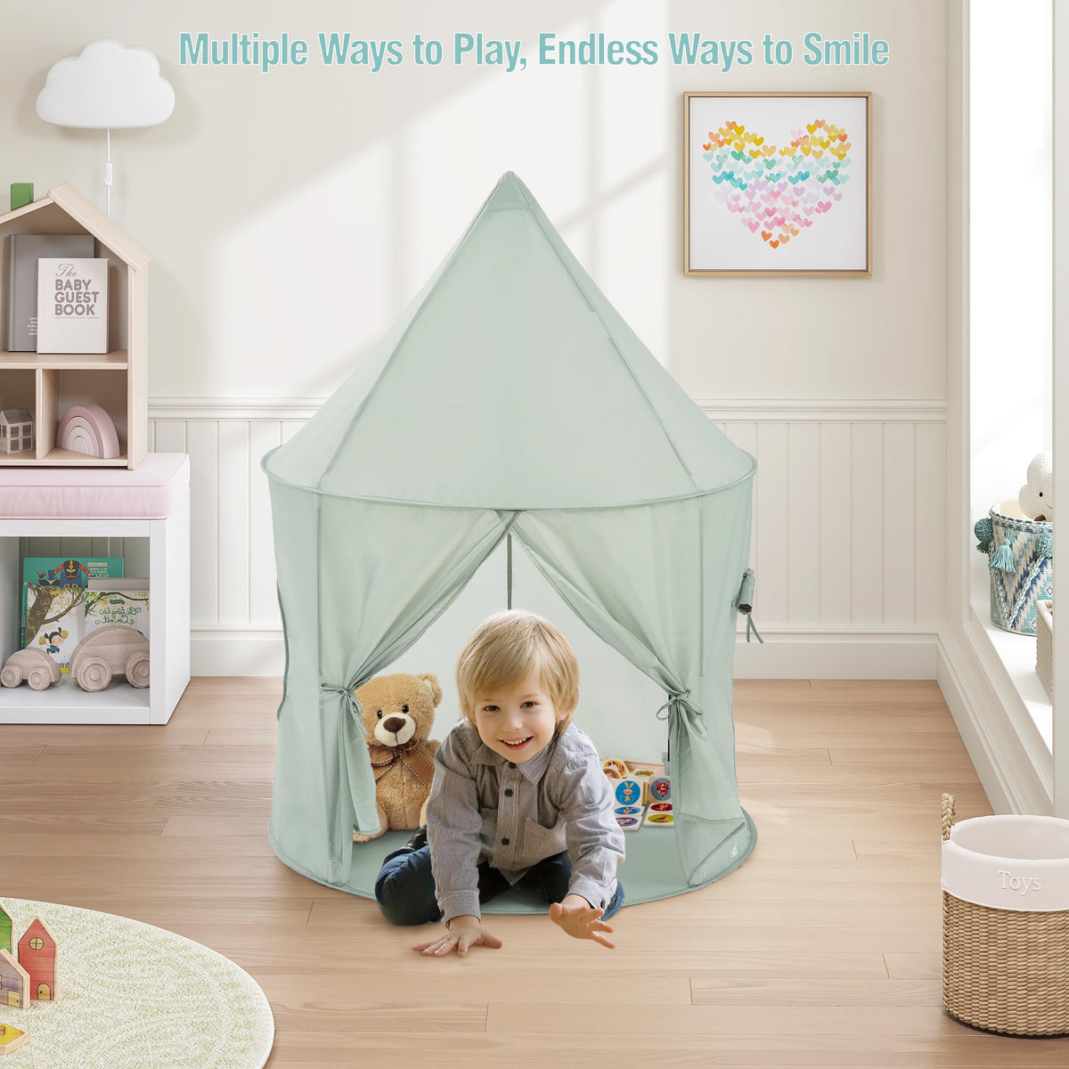 UTEX Toddler Crawl Tunnel close-up for safe, airy design