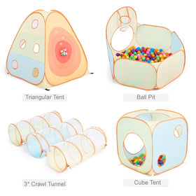 UTEX tunnel and ball pit with breathable mesh windows for airflow