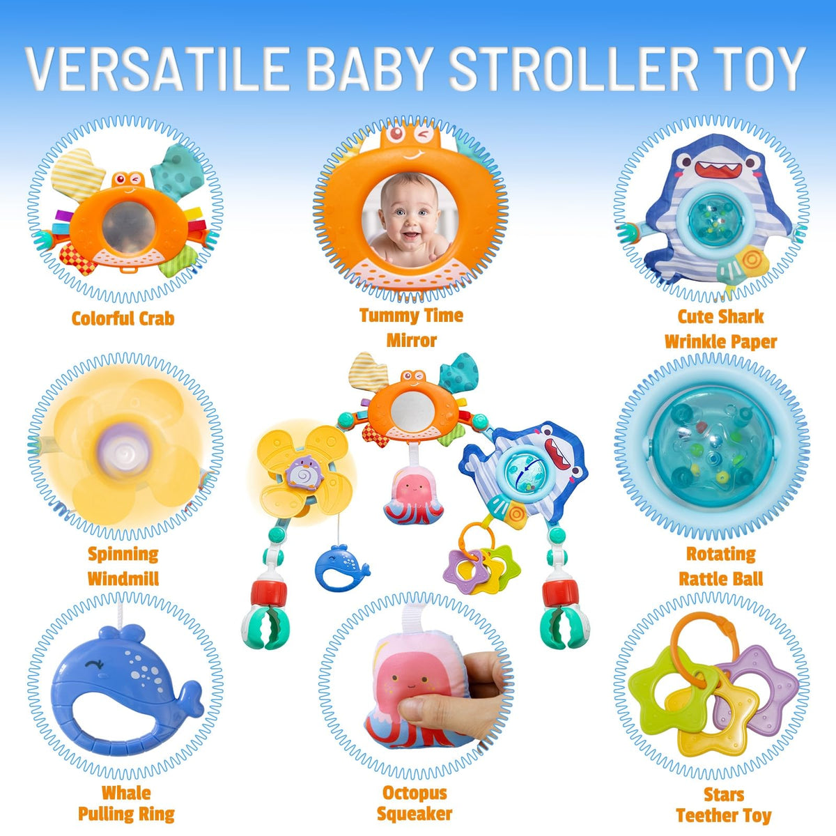 UTOPLIKEY arch toy octopus teether adds tactile play and relief