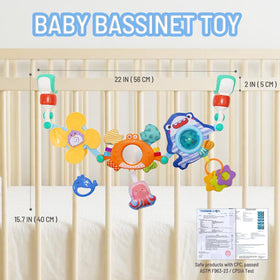 UTOPLIKEY bassinet crib arch bar supports versatile baby seating setups