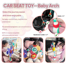 UTOPLIKEY height-adjustable arch adapts to car seats and prams.