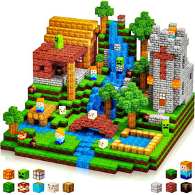 Uucoco 100 PCS Magnetic Blocks world view inspires imaginative play and early spatial skills.