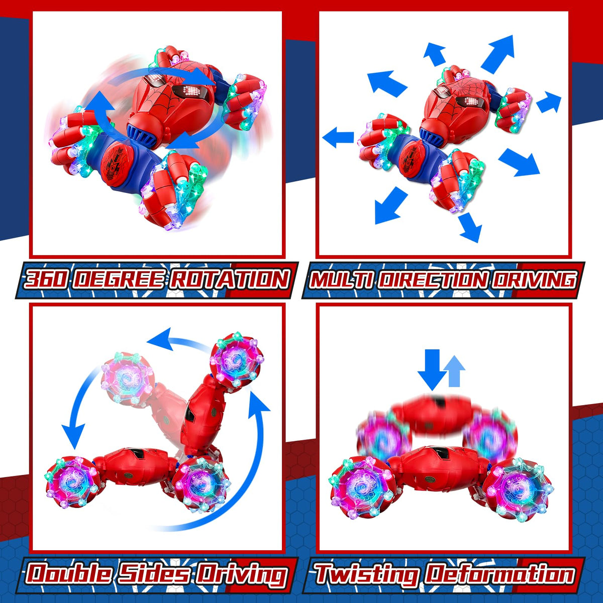 Uucoco S-Pider RC dual-control gesture-and-manual enables quick mastery and family fun