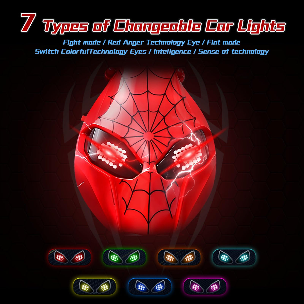 Uucoco S-Pider RC night lights and music enhance after-dark play