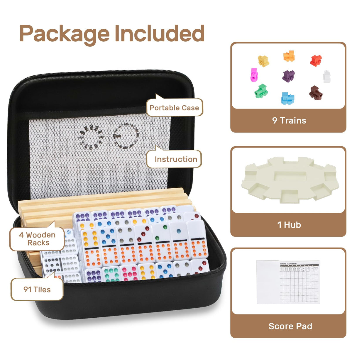 uvcany colored domino pips aiding quick matching and clarity