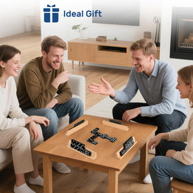 uvcany double six dominoes set ideal for relaxed gatherings with friends.