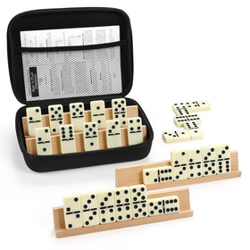 uvcany jumbo dominoes tiles: large, easy-to-see pieces for relaxed family game nights.